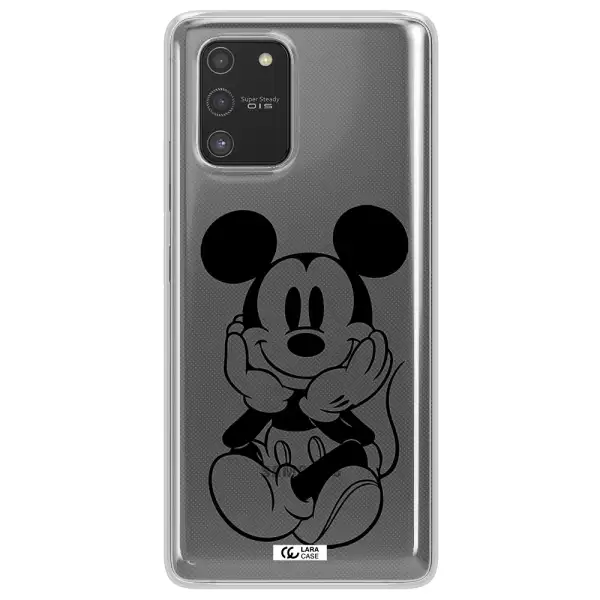a cartoon of a mouse Samsung S10 Lite Clear TPU Case