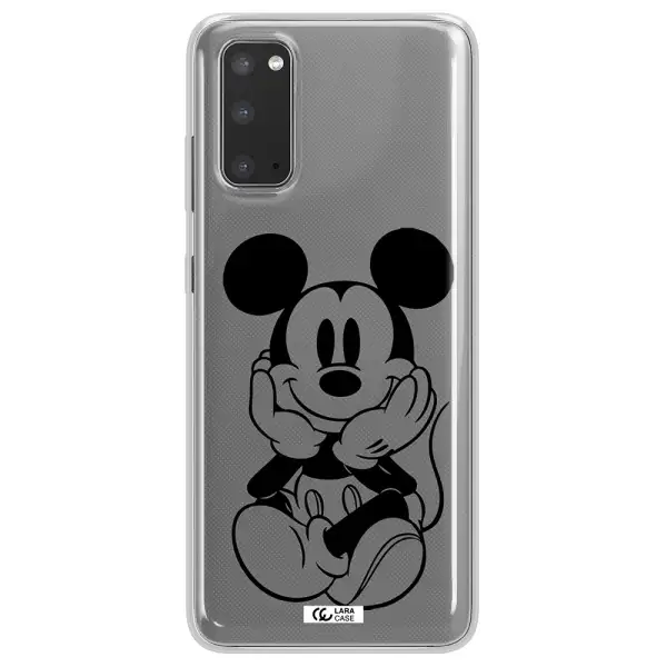 a cartoon of a mouse Samsung S20 Clear TPU Case