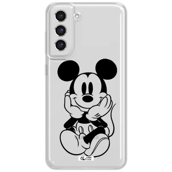 A Cartoon Of A Mouse Samsung S21 Fe Clear Tpu Case