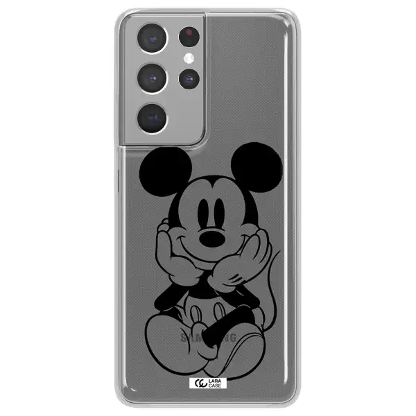 a cartoon of a mouse Samsung S21 Ultra Clear TPU Case
