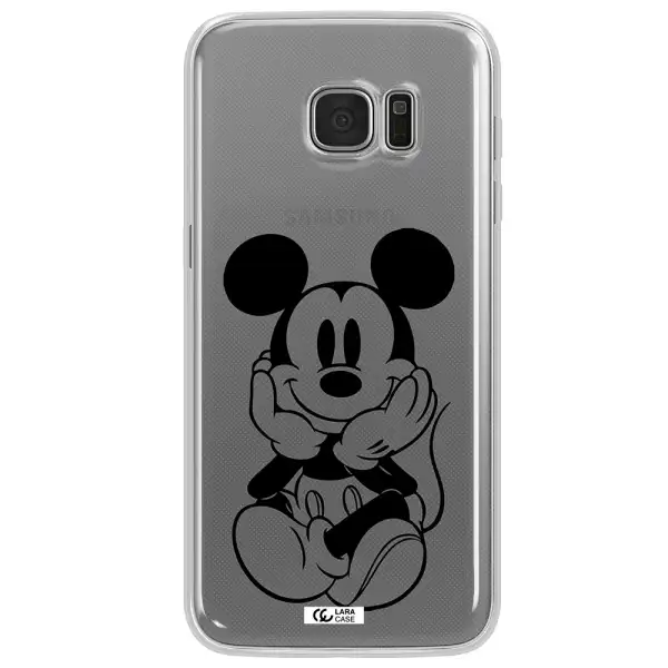 a cartoon of a mouse Samsung S7 Edge Clear TPU Case