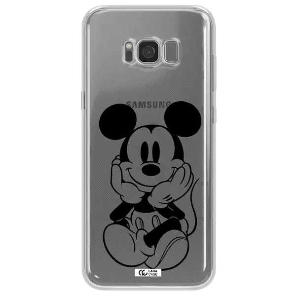 a cartoon of a mouse Samsung S8 Plus Clear TPU Case
