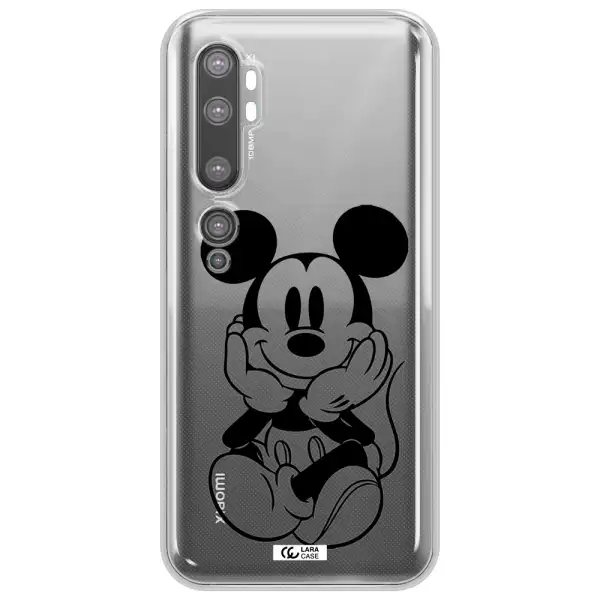 a cartoon of a mouse Xiaomi Mi Note 10 Clear TPU Case