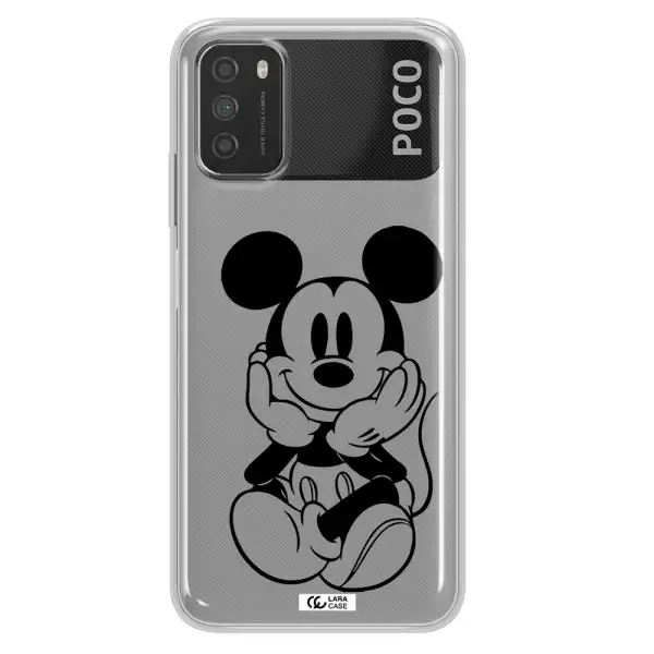 a cartoon of a mouse Xiaomi Poco M3 Clear TPU Case
