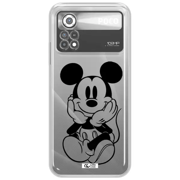 a cartoon of a mouse Xiaomi Poco X4 Pro Clear TPU Case