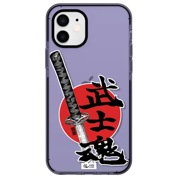 a sword with a red circle and hieroglyph Apple iPhone 11 impact Lilac Case