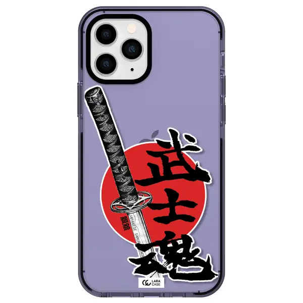a sword with a red circle and hieroglyph Apple iPhone 11 pro impact Lilac Case