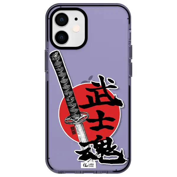 a sword with a red circle and hieroglyph Apple iPhone 12 mini impact Lilac Case