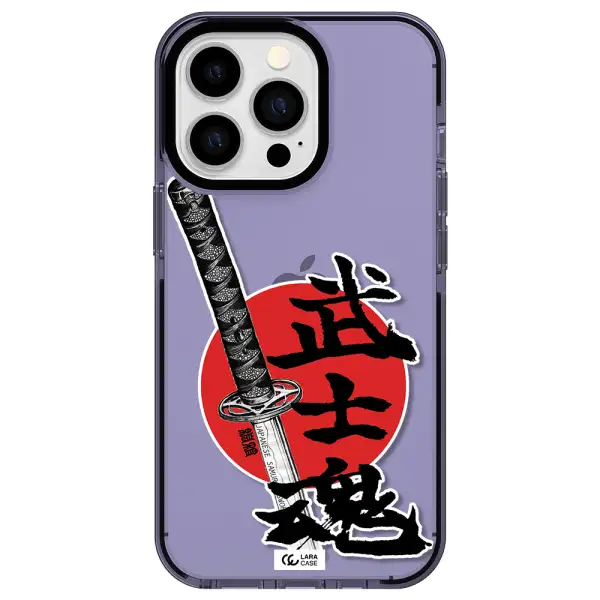 a sword with a red circle and hieroglyph Apple iPhone 13 Pro impact Lilac Case