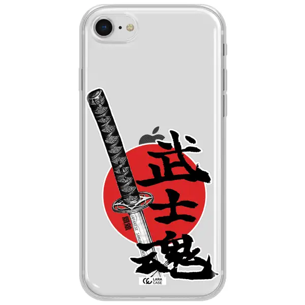 A Sword With A Red Circle And Hieroglyph Apple Iphone Se 2020 Clear Tpu Case