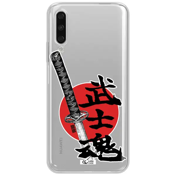 A Sword With A Red Circle And Hieroglyph Huawei Y9S Clear Tpu Case