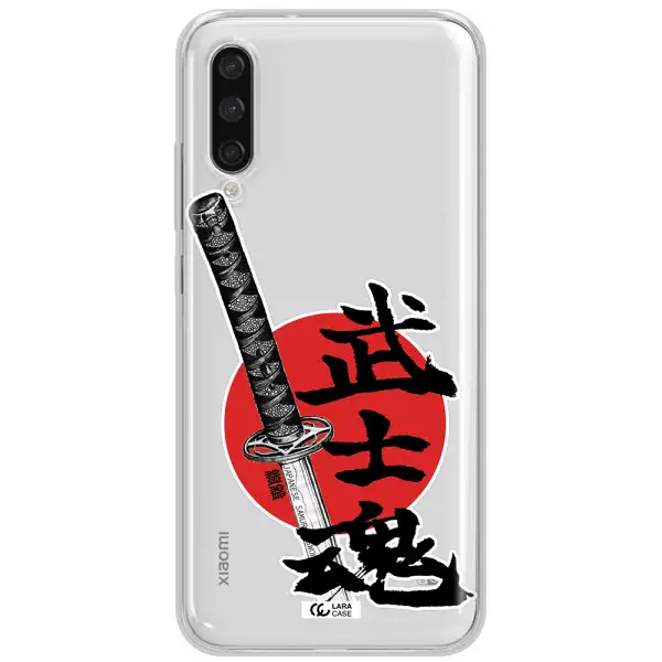 A Sword With A Red Circle And Hieroglyph Xiaomi Mi A3 Clear Tpu Case