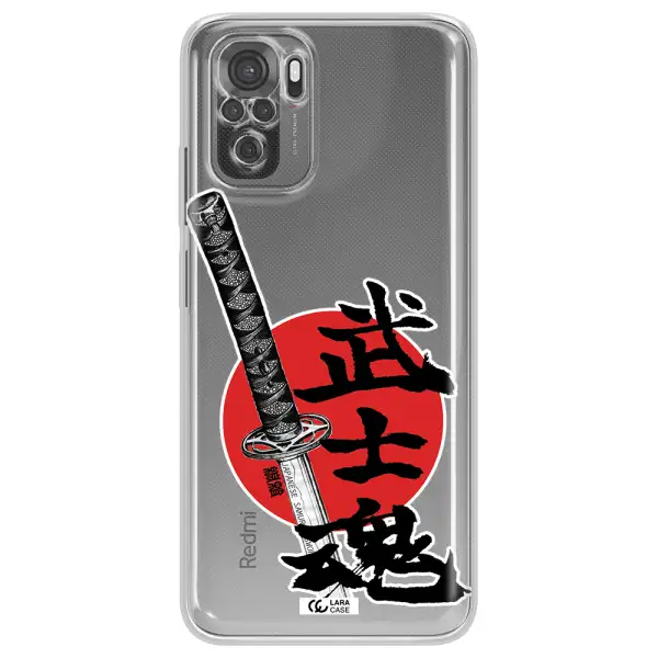 A Sword With A Red Circle And Hieroglyph Xiaomi Redmi Note 10S Clear Tpu Case