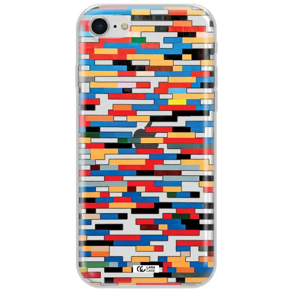 A Colorful Rectangular Pattern On A White Surface Apple Iphone Se 2020 Clear Tpu Case