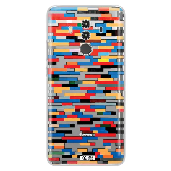 a colorful rectangular pattern on a white surface Huawei Mate 10 Clear TPU Case