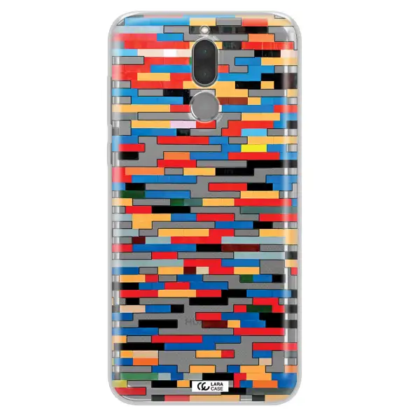 a colorful rectangular pattern on a white surface Huawei Mate 10 Lite Clear TPU Case
