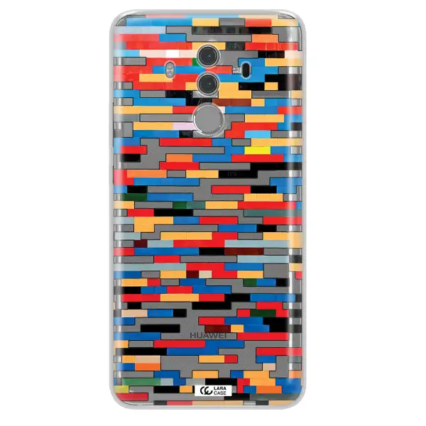 a colorful rectangular pattern on a white surface Huawei Mate 10 Pro Clear TPU Case