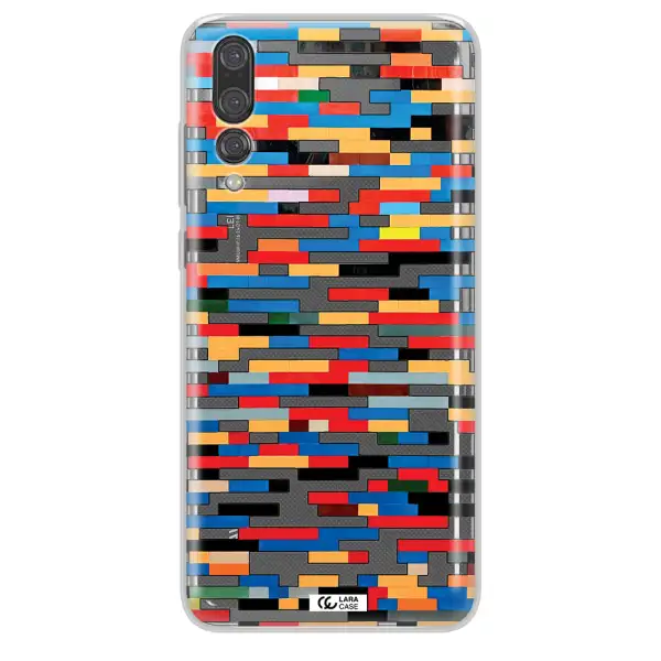 a colorful rectangular pattern on a white surface Huawei P20 Pro Clear TPU Case