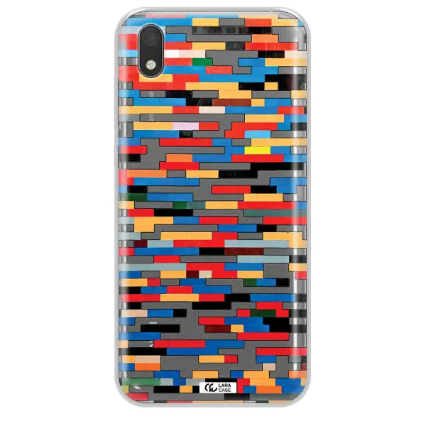 a colorful rectangular pattern on a white surface Huawei Y5 2019 Clear TPU Case