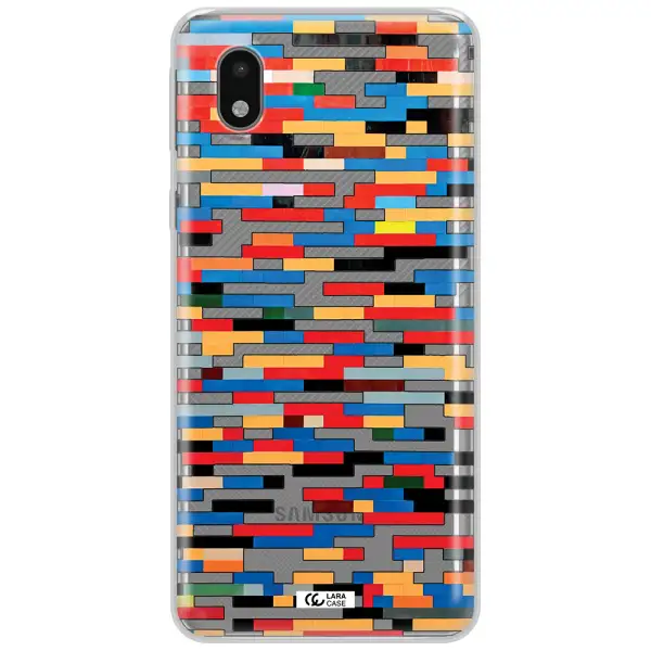 A Colorful Rectangular Pattern On A White Surface Samsung A01 Core Clear Tpu Case