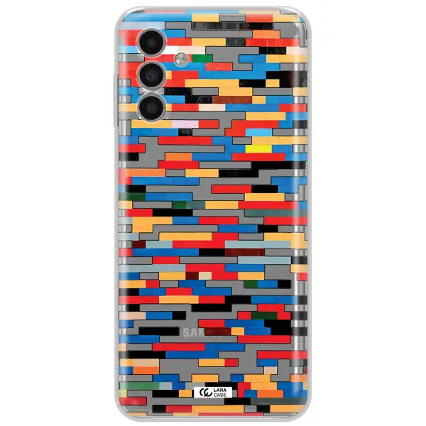 A Colorful Rectangular Pattern On A White Surface Samsung A13 5G Clear Tpu Case