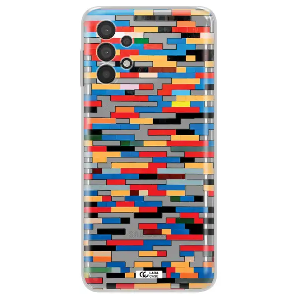 A Colorful Rectangular Pattern On A White Surface Samsung A32 4G Clear Tpu Case