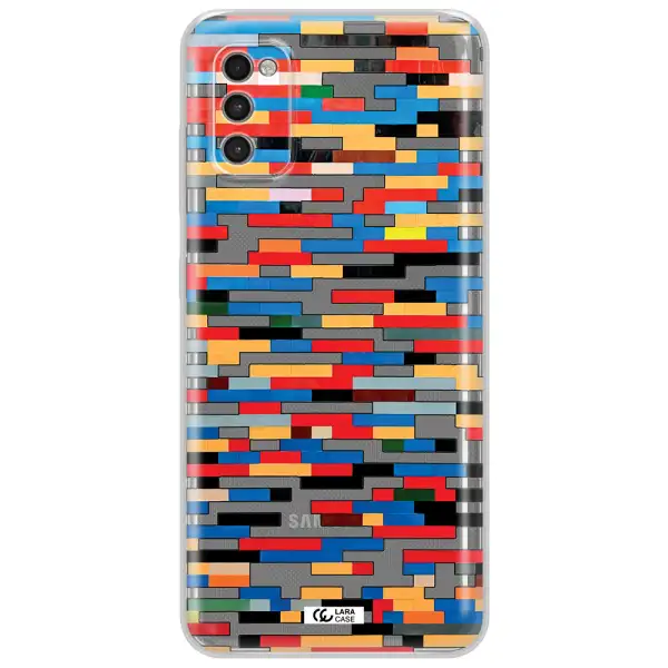 A Colorful Rectangular Pattern On A White Surface Samsung A41 Clear Tpu Case