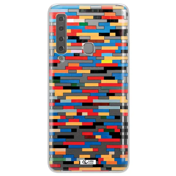 a colorful rectangular pattern on a white surface Samsung A9 2018 Clear TPU Case