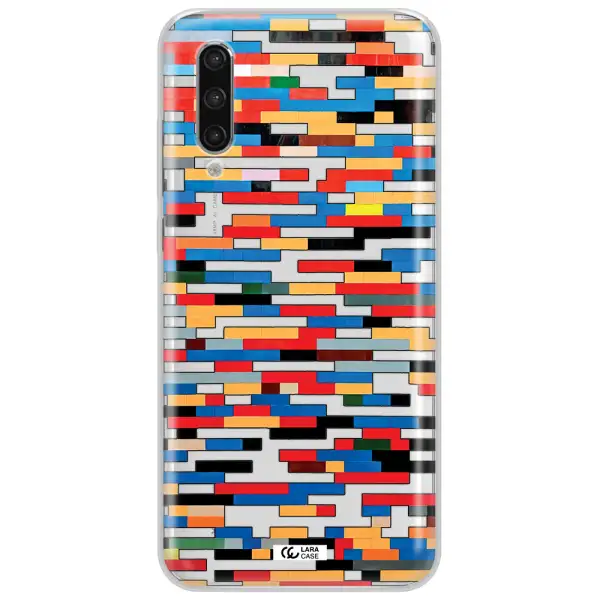 A Colorful Rectangular Pattern On A White Surface Xiaomi Mi 9 Lite Clear Tpu Case