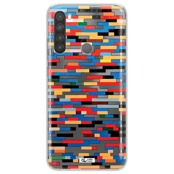 a colorful rectangular pattern on a white surface Xiaomi Note 8 Clear TPU Case