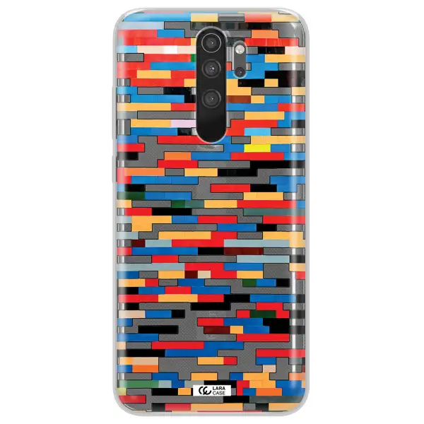 a colorful rectangular pattern on a white surface Xiaomi Note 8 Pro Clear TPU Case