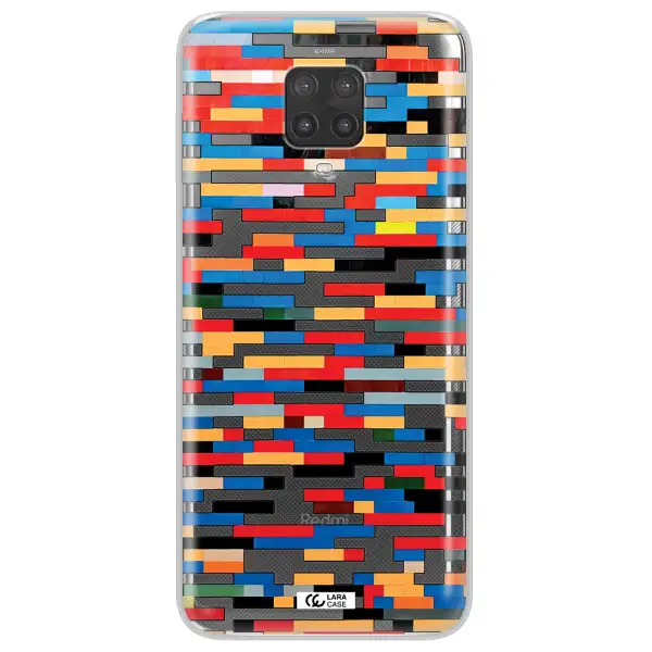 a colorful rectangular pattern on a white surface Xiaomi Note 9 Pro Clear TPU Case