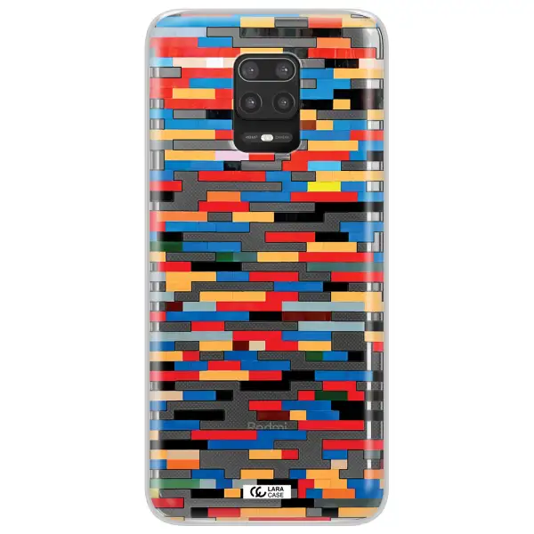 a colorful rectangular pattern on a white surface Xiaomi Note 9S Clear TPU Case