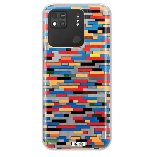 a colorful rectangular pattern on a white surface Xiaomi Redmi 10A Clear TPU Case