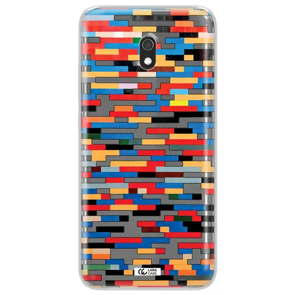 a colorful rectangular pattern on a white surface Xiaomi Redmi 8A Clear TPU Case
