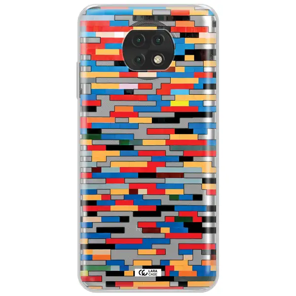 A Colorful Rectangular Pattern On A White Surface Xiaomi Redmi Note 9T Clear Tpu Case
