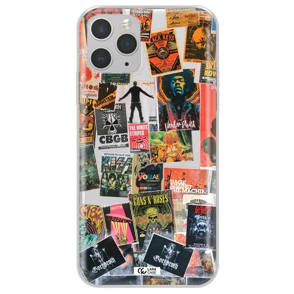 a collection of posters on a wall Apple iPhone 11 pro max Clear TPU Case