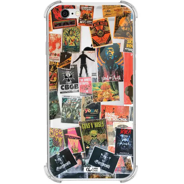 a collection of posters on a wall Apple iPhone 6 Clear PC Case