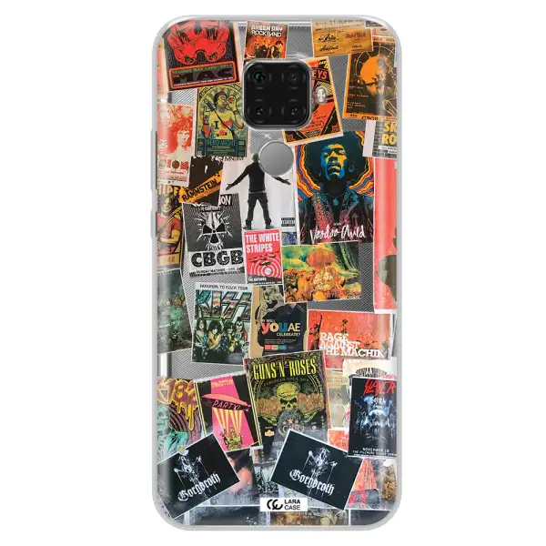 a collection of posters on a wall Huawei Mate 30 Lite Clear TPU Case