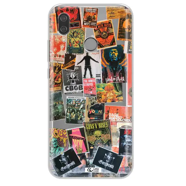 a collection of posters on a wall Huawei P20 Lite Clear TPU Case