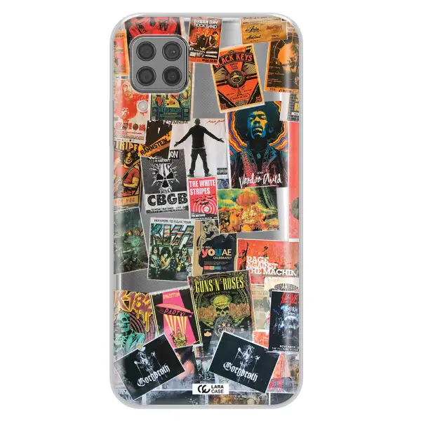 a collection of posters on a wall Huawei P40 Lite Clear TPU Case