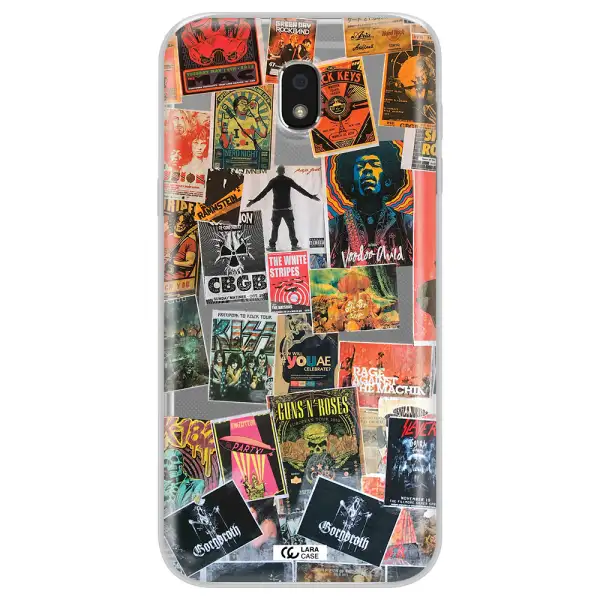 a collection of posters on a wall Samsung J5 2017 Clear TPU Case