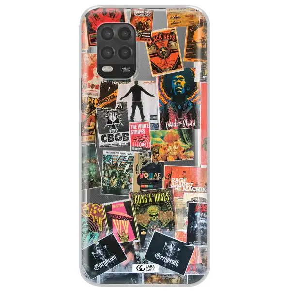 a collection of posters on a wall Xiaomi Mi 10 Lite Clear TPU Case