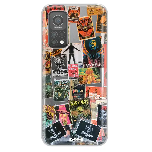 a collection of posters on a wall Xiaomi Mi 10 T Pro Clear TPU Case