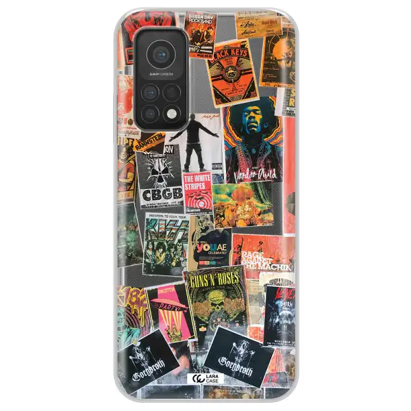 a collection of posters on a wall Xiaomi Mi 10T Clear TPU Case