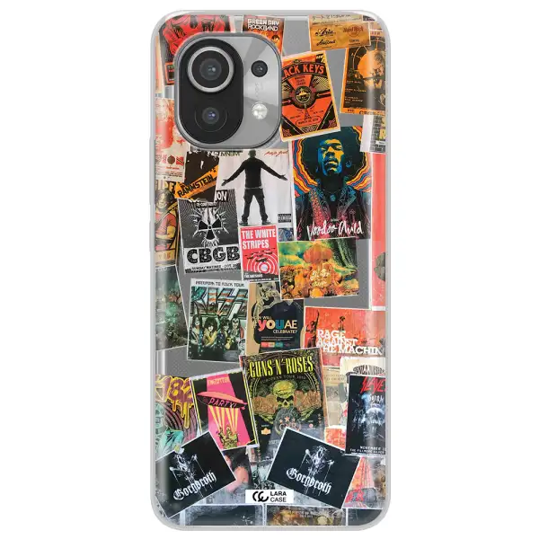 a collection of posters on a wall Xiaomi Mi 11 Clear TPU Case