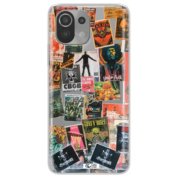 a collection of posters on a wall Xiaomi Mi 11 Lite Clear TPU Case
