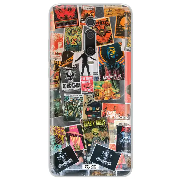 a collection of posters on a wall Xiaomi Mi 9T Clear TPU Case