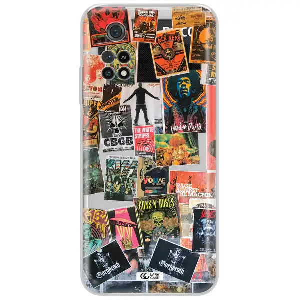 A Collection Of Posters On A Wall Xiaomi Poco M4 Pro 4G Clear Tpu Case