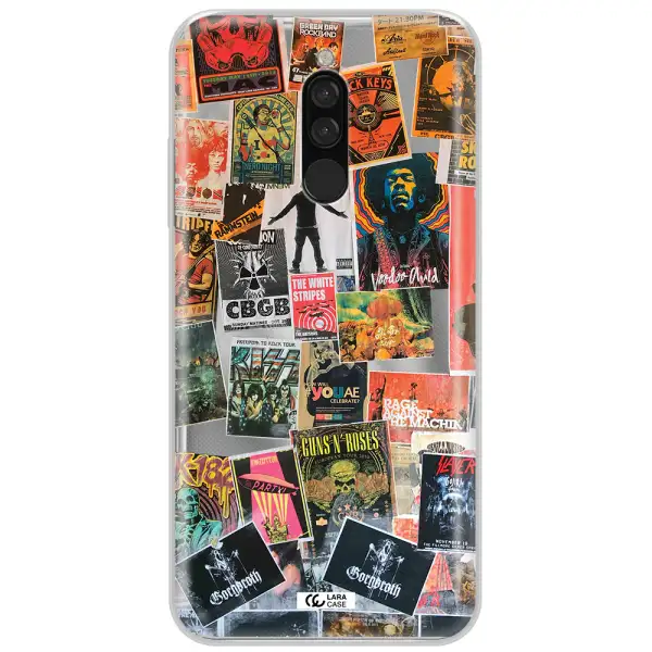 A Collection Of Posters On A Wall Xiaomi Redmi 8 Clear Tpu Case